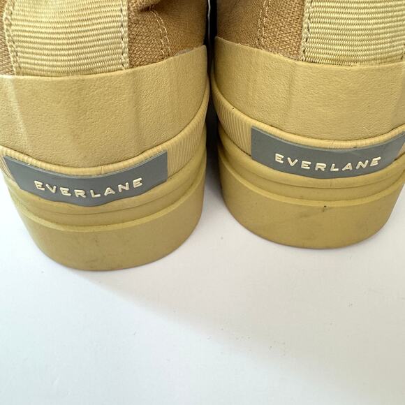 Everlane Women Canvas Utility Lug Boots Size 7.5 100% Organic Cotton Neutral Tan - Picture 8 of 10